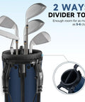 Lightweight Golf Stand Bag For Driving Range Par 3 And Executive Courses Compact 5 To 6 Club Carrier top view with clubs