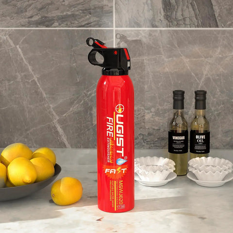 Compact Portable Fire Extinguisher For Home And Car 21 Oz Water Based Safety Gear That Suppresses Blazes Fast And Stops Hot Coals From Reigniting No Sweat Ready Inside Your Rig Or Campsite