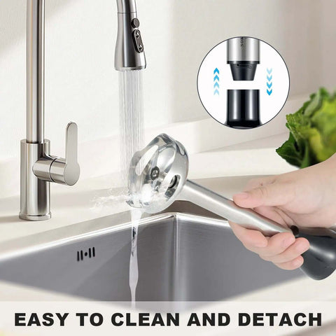 Badass 1000W Immersion Blender Handheld Stick Mixer Copper Motor And Stainless Steel Blades Five Speeds With Turbo Mode Kitchen Smooth Operator cleaning under water