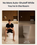 Smart MmWave Radar Motion Sensor With Bluetooth Presence And Dynamic Detection Zone Positioning for bathroom auto-lighting with person and toilet.