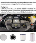 Under-hood view of 6.7L Turbo Diesel engine in Ram truck with Fuel Filter Water Separator Set for 2019-2024 Ram models