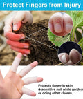 Person gardening with Gel Finger Sleeves 8 Pack For Arthritis And Trigger Finger Pain Silicone Thumb Tubes protecting fingers