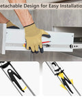 Six Pairs Heavy Duty 20 Inch Drawer Slides With Full Extension Rails And Glides Ball Bearing Side Mount 100 Pound Capacity installation