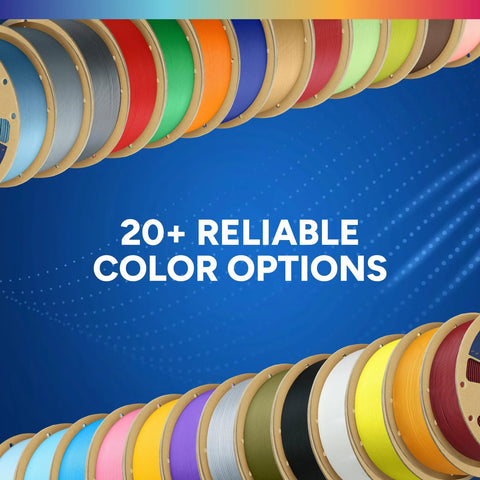 Overture PLA+ 1.75mm filament spools, 1 kg, assorted colors for 3D printers