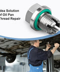 Oversize Piggyback Oil Drain Plug Kit Beefed-Up Stainless Steel 304 Self Tapping Oil Pan Thread Repair For M14.1-1.5 X 15mm