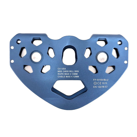Heavy Duty Aluminum Zip Line Pulley System For Backyard Climbing Hauling And Rigging With Smooth Stainless Steel Bearings In Blue