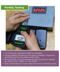 Electronic Four In One Soil Analyzer For Soil Acidity Moisture Fertility And Sunlight With Easy Read Scale handheld in use
