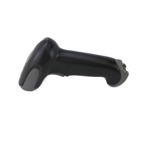 Side view of Voyager XP 1470G Handheld Corded Barcode Scanner 2D 1D PDF Postal Includes Stand And USB Cable