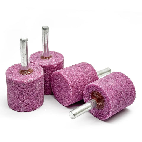 30mm Stone Rotary Grinding Bits Set With 1/4 Inch Shank, Cylindrical Corundum Heads For Grinding And Polishing On Rotary Tools