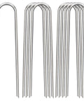 Heavy Duty 12 Inch Landscape Staples 8 Gauge Galvanized U Shaped Ground Stakes Tough As Nails For Weed Barrier Fabric Irrigation Tubing Fence Posts And Outdoor Decor 12 25 50 100 Pack