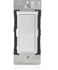 Decora Smart Switch With Z Wave Tech DZ15S1BZ White faceplate front view for home automation Alexa voice control Z-Wave Plus certified
