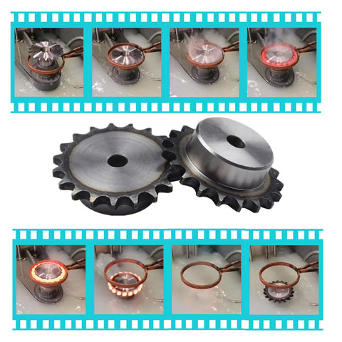 Beefy 9 Tooth Roller Chain Sprocket For One Quarter Inch Pitch, 8mm Bore, C45 Carbon Steel with Hardened Teeth