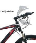 Bike with Suspension Bike Stem 100mm Shock Absorbing Handlebar Stem for Road Mountain Gravel Hybrid E Bikes, adjustable angle.