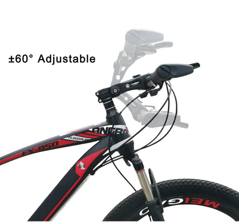 Bike with Suspension Bike Stem 100mm Shock Absorbing Handlebar Stem for Road Mountain Gravel Hybrid E Bikes, adjustable angle.