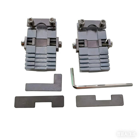 Universal Key Clamping Fixture With Storage Box For Key Cutting Machines Chrome Plated Precision Machined Clamp Set