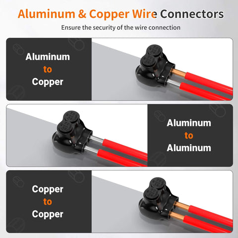 2 Port Insulated Multi Tap Wire Connector For 2 AWG To 14 AWG Aluminum To Copper Wire Adapters Slotted Allen Hex View