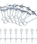 15 Piece M4 75mm O Shaped Eye Bolt Toggle Anchors Kit For Drywall Sheetrock Hollow Wall And Ceiling Installations Including Butterfly Anchors And Spring Toggle Wing Bolts Heavy Duty Zinc Coated Carbon Steel Construction For Long Lasting Support