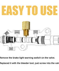 Heavy Duty Brake Proportioning Valve Bleeder Tool For Automatic Brake Adjusters And Drum System Lockdown, showing installation steps.