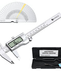 6 Inch Stainless Steel Digital Caliper With Feeler Gauge Set For Inside Outside Depth And Step Measurements, 0.001 Inch Precision, 0 to 6 Inch Range, LCD Display, Easy Read, Handy Machinist Tool For DIY Projects, with case