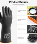 Heavy Duty Chemical Resistant Latex Gloves 18 Inch Waterproof Puncture Resistant For Industrial Cleaning And Gardening details