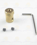 2 Pack 7mm Motor Flexible Coupling Connector Brass Hex Shaft Adapter For Cars And RC Models with Allen wrench and screws
