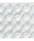 Clear Self Stick Cabinet Bumper Pads Twenty Pack Round One Half Inch Rubber Cushions For Cabinets And Drawers Protect Surfaces From Scratches And Dents And Reduce Noise With Transparent