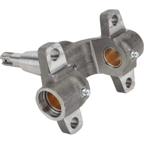 Close-up of spindle from Old School Gasser Axle Spindle Brake Kit For Vintage Drag Cars, 48 Inch Axle With Quarter Inch Wall And Two Inch Tubing