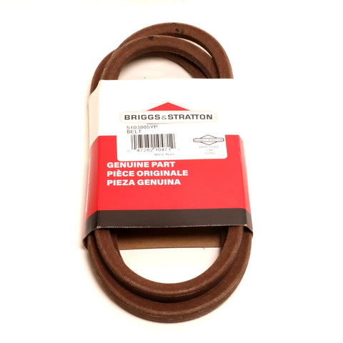 Briggs Stratton OEM Replacement Belt 5103805YP For Lawn Mower And Outdoor Power Equipment Durable V Belt High Performance Replacement Part For Tough Jobsite And Home Use, packaged