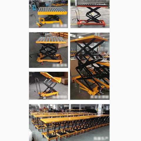 Heavy Duty Pedal Controlled Hydraulic Double Scissor Lift Table With Adjustable Height Platform And Lockable Casters Optimized For Rolling Gear Around The Shop Moves Heavy Hauls Like A Champ