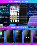 Dual Color Fiber Optic Star Ceiling Kit With App And Remote Control, remote and app interface display for twinkle music sync lighting