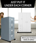 Two Pack Large Furniture Sliders With Pull Straps For Easy Move Heavy Duty Appliance Sliders For Carpet And Hardwood Floors Ideal For Moving Couches Tables And Other Heavy Furniture Safely Across Any Surface 4 Feet Total under file cabinet and wardrobe