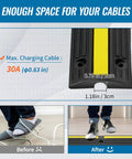 3.28 Foot Cable Protector Ramp 4 Pack One Channel Heavy Duty Rubber Wire Cover With 18000 Lbs Axle Capacity comparison image