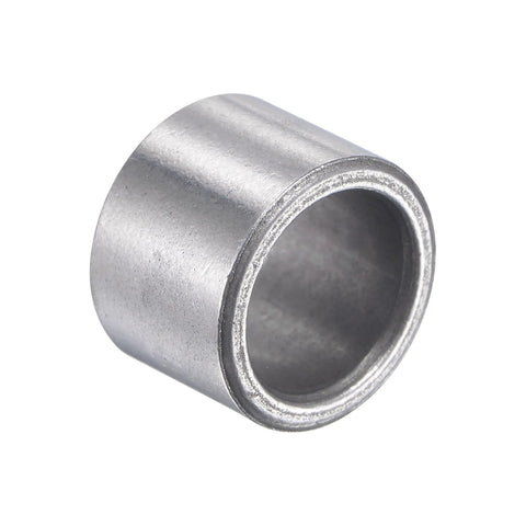 Self Lubricating Sleeve Bearings Set With 10mm Bore 14mm OD 10mm Length Sintered Iron Bushings Maintenance Free, single sleeve view
