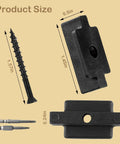 400 Pack Heavy Duty Hidden Deck Fasteners For Composite Board Installation with screws and clips shown with size dimensions.