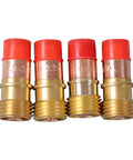 Close-up of fittings in the 123 Piece TIG Welding Torch Kit With Low Profile Gas Lens System And Pro Grade Alumina Nozzles