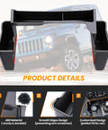 Center Console Gear Shift Side Tray Organizer For Jeep Wrangler JL JLU And Gladiator JT 2018 To 2026 displayed above product details.