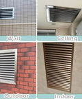 Heavy Duty Stainless Steel Vent Grille 26 By 26 Inch Louvered Access Panel With Integrated Filter For Drywall Hvac Return Air Register mounted on wall and ceiling.