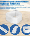 72 Ft Vacuum Dust Collection Bags 4 Pack Workhorse for Heavy Duty Concrete Jobs, shown as a continuous liner with zip ties