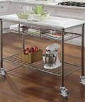 No Sweat Heavy Duty 4 Inch Expanding Caster Wheels With Dual Brake Set Of 4 on kitchen island cart for easy mobility