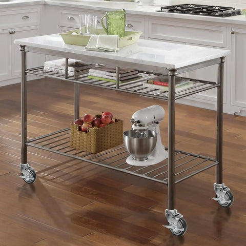 No Sweat Heavy Duty 4 Inch Expanding Caster Wheels With Dual Brake Set Of 4 on kitchen island cart for easy mobility