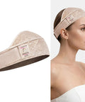 Wide Wig Grip Band For Lace Front Wigs, Velvet Non Slip Holder With Adjustable Hook And Loop Fastener In Nude, One Piece on woman