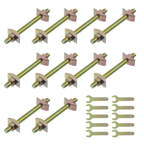 Rock Solid Countertop Connector Kit with 10 sets of drawbolt bolts and wrenches for table tops and furniture assembly