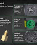Details of the Heavy Duty One Third Hp Hvac Vacuum Pump And Four Way Ac Manifold Gauge Kit, showing filter and adapters.