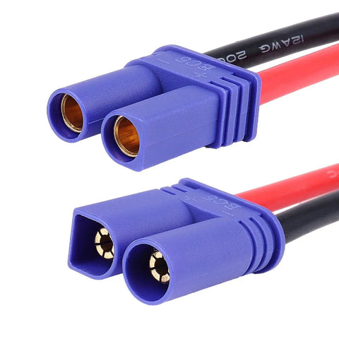 EC5 Battery Connector Set Dope High Current 12 AWG Silicone Wire with Male and Female Connectors for RC Cars and Drones
