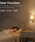 Top Shelf Battery Operated Wall Sconces Set Of Two With Remote Control Smart Rgb Bulbs In Matte Gold Rechargeable Wireless Reading Light Brings Hella Fresh Vibe To Your Space, timer function displayed beside a child sleeping.