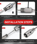 Installation steps for Heavy Duty 3 Inch Concrete Hole Saw Kit Featuring Top Shelf Tungsten Carbide Bits SDS Plus Adapter.