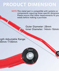 Beefy Adjustable Front Track Bar For Dodge Ram 2500HD 3500HD 2003 2013 Fits 2 To 6 Inch Lift Eyelet To Eyelet 1000 To 1100 Millimeters For On Road And Off Road Steering Upgrade, red steel bar, 1000-1100 mm range
