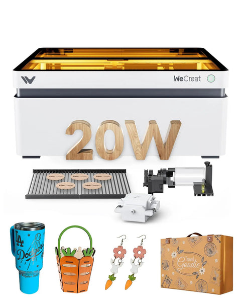 20W Desktop Laser Engraver With Auto Lift, 5.5 Inch Material Capacity, Smart Camera For Easy Positioning, 600mm Per Second Speed
