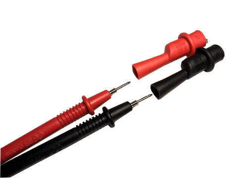 629 Test Lead With Screw On Alligator Clips, 48 Inch Length, CAT III 1000V Rated, 10 Amp Max, Red And Black, close-up view