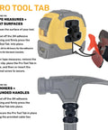 Clip On Tool Holster For Your Belt A Self Locking Dock Station with tape measure and hammer attachment features